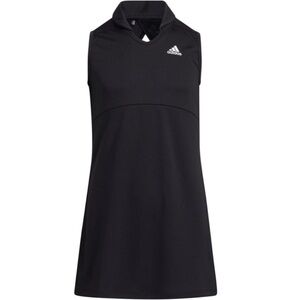Adidas Girls Black Golf Dress - Open Back, Sleeveless